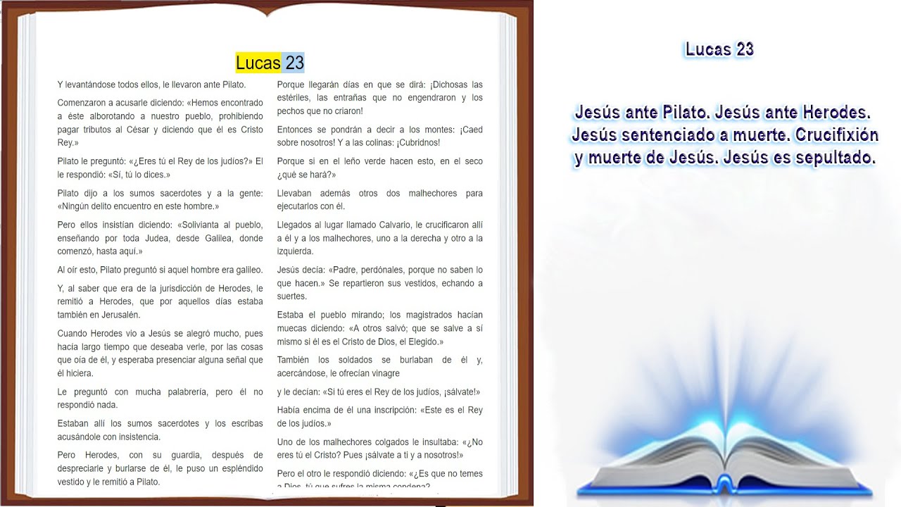La crucifixión de Jesús según Lucas 23 en la Biblia de Jerusalén