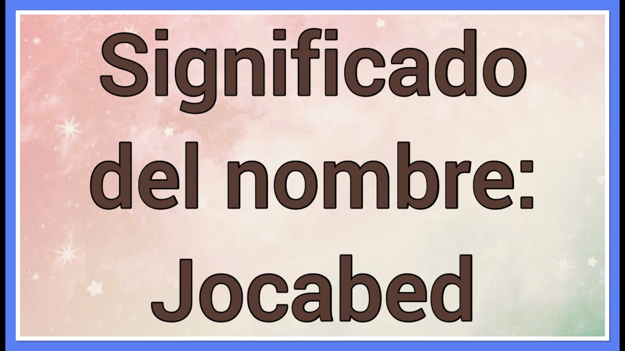 Significado bíblico y relevancia de Jocabed