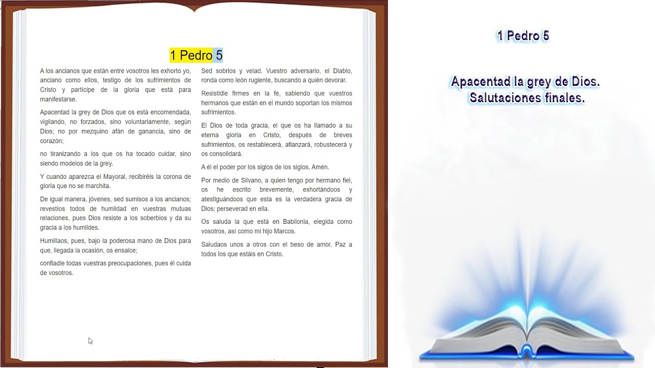 Descubre las enseñanzas de 1 Pedro 5 en la Biblia de Jerusalén