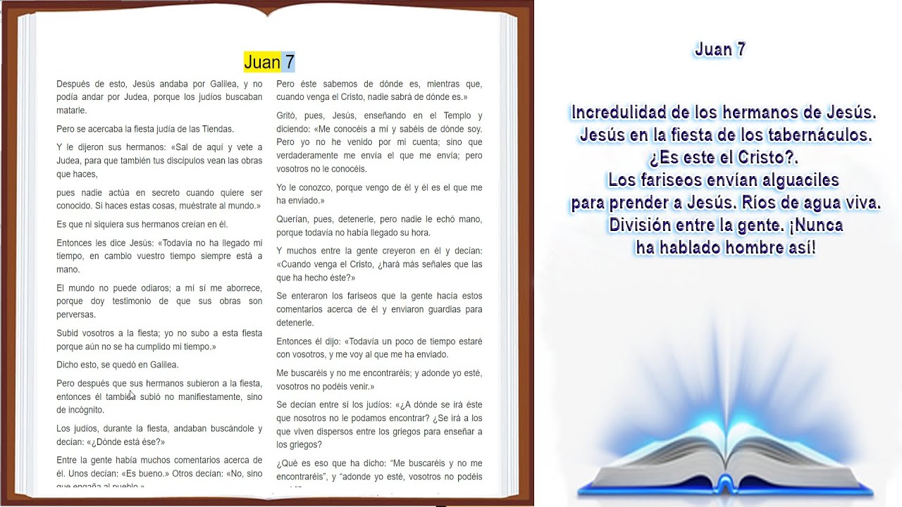 La enseñanza de Jesús en Juan 7 según la Biblia de Jerusalén
