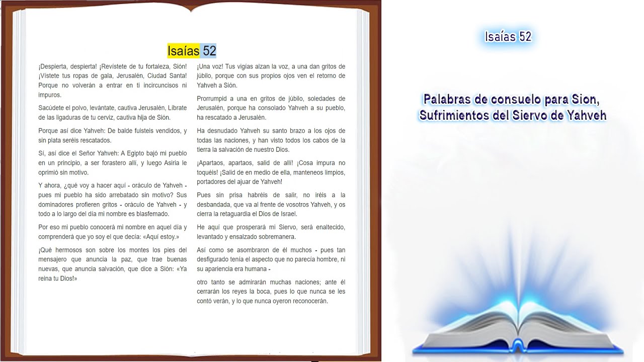 Descubre el mensaje de Isaías 52 en la Biblia de Jerusalén