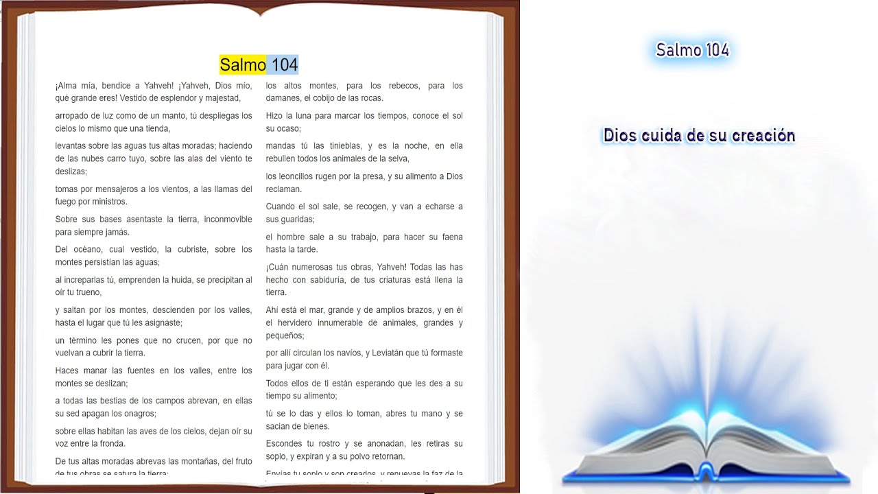 Descubre la belleza del Salmo 104 en la Biblia de Jerusalén