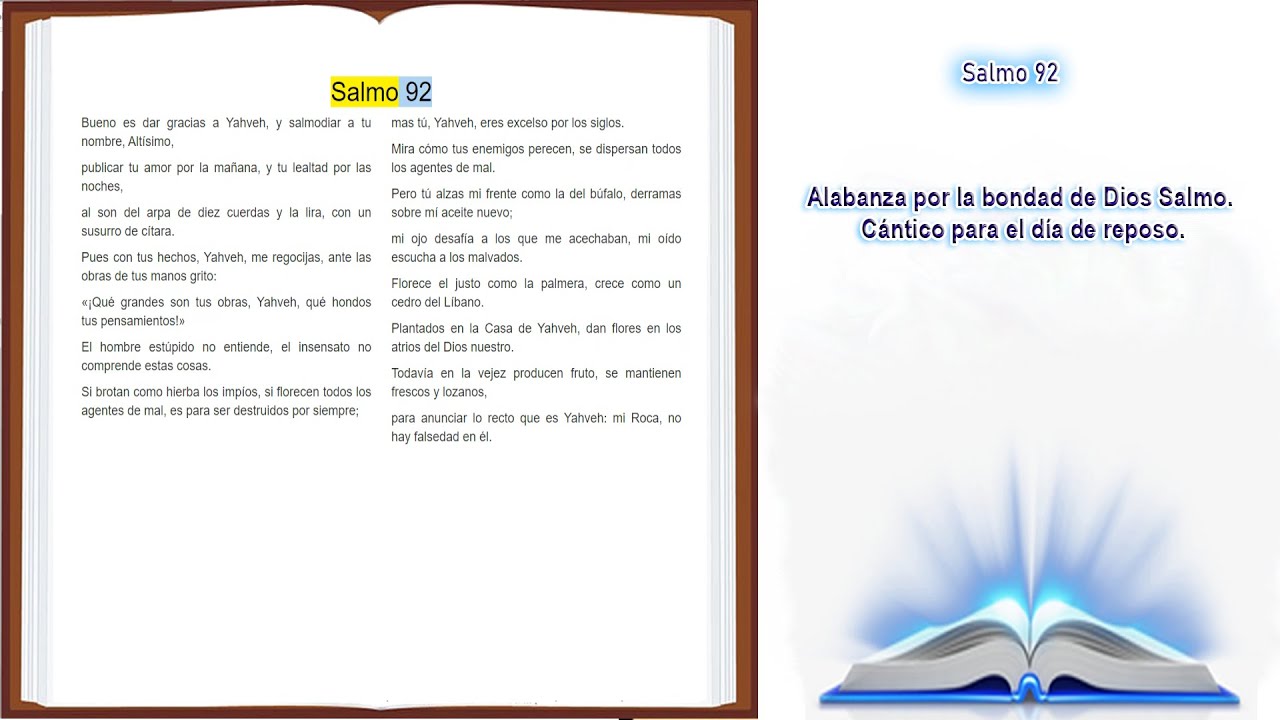 Descubre la belleza del Salmo 92 en la Biblia de Jerusalén