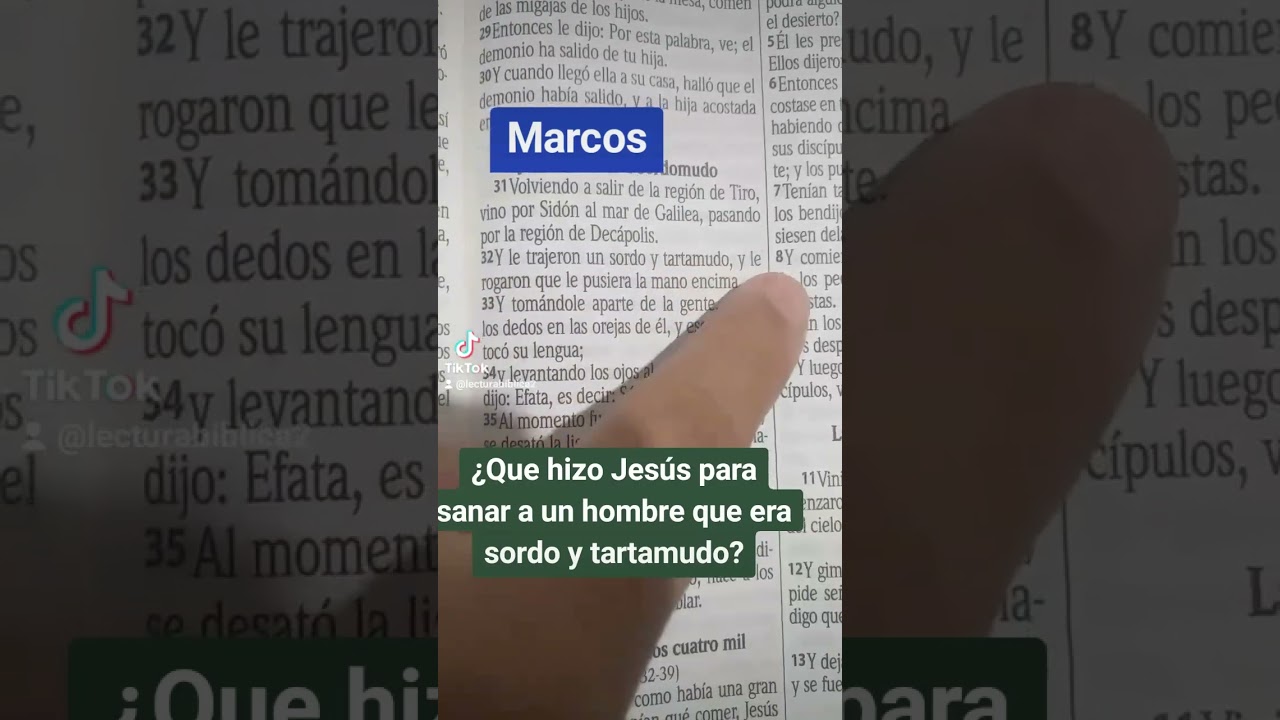 Sanación milagrosa de hombre sordo y mudo según Biblia Católica