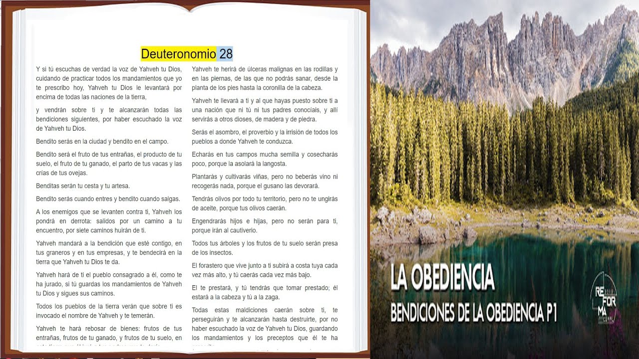 Biblia de Jerusalén: Deuteronomio 28 y las bendiciones de Dios