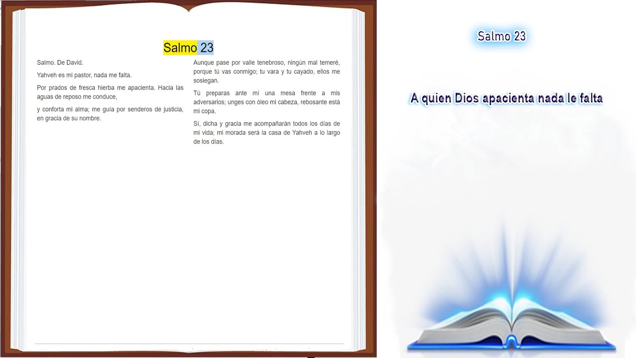 Descubre la profundidad del Salmo 23 en la Biblia de Jerusalén
